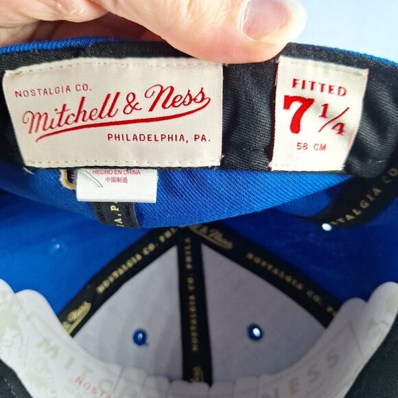Mitchell & Ness Los Angeles Clippers Fitted 7 1/4 Hat Red Blue White NBA - Picture 9 of 10
